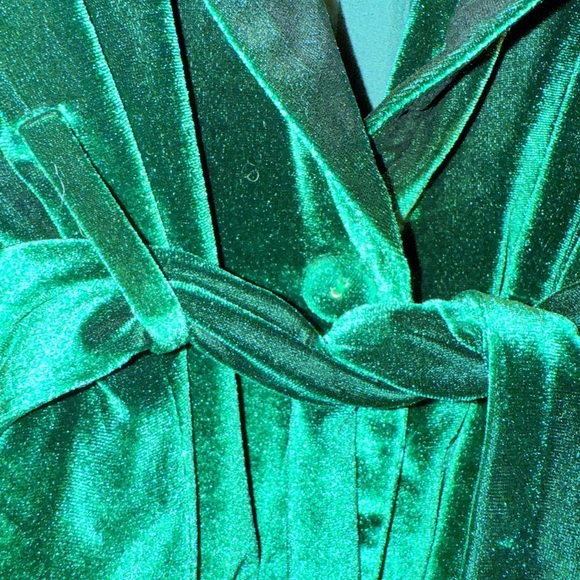Charlie Holiday Women's Deep Green Velvet Blazer - Picture 6 of 11